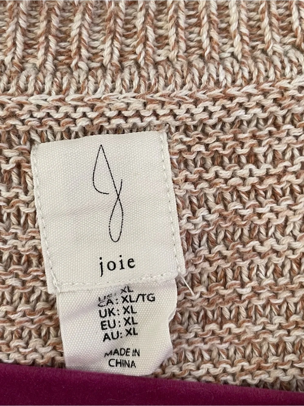 Joie Cozy Cream Knit Sweater - Women's Crewneck 3 side button details size XL